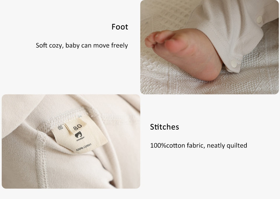 Soft 100% Cotton Pajama for Infant Baby with Open Crotch