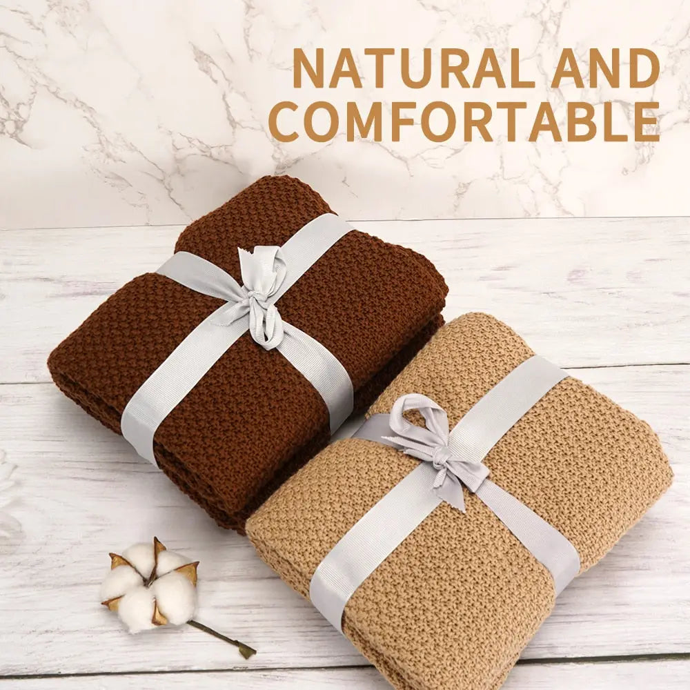 Soft & Comfortable Cotton Knitted Baby Blanket