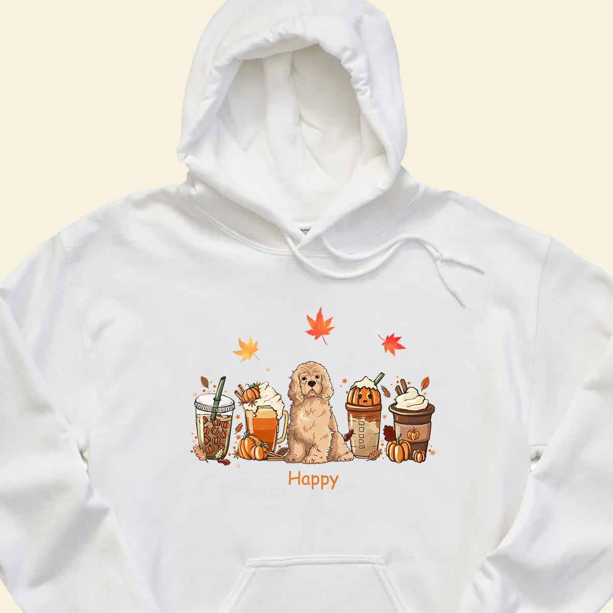 Pumpkin Spice Latte Iced Autumn - Personalized Shirt - Gift For Dog Lovers, Halloween