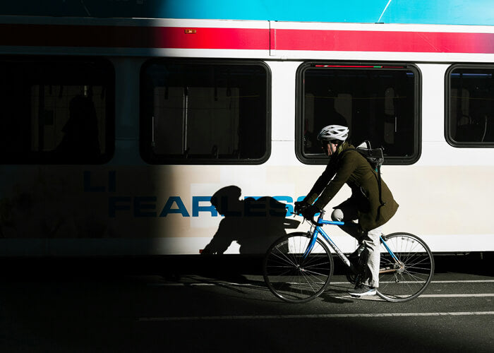 a person commute with a bike