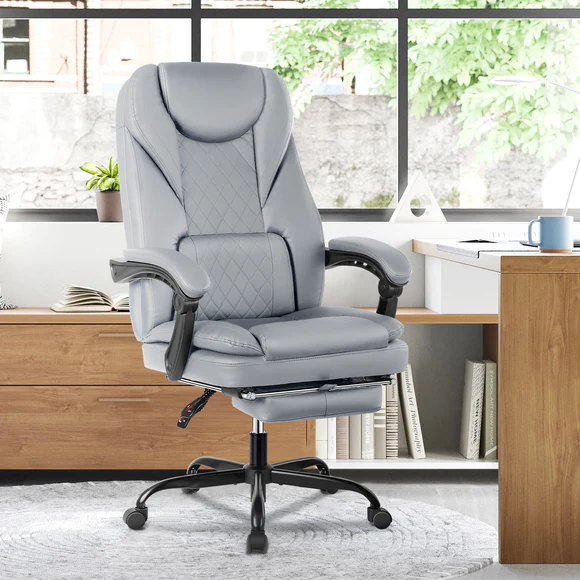 Big and Tall Executive Office Chair With Foot Rest