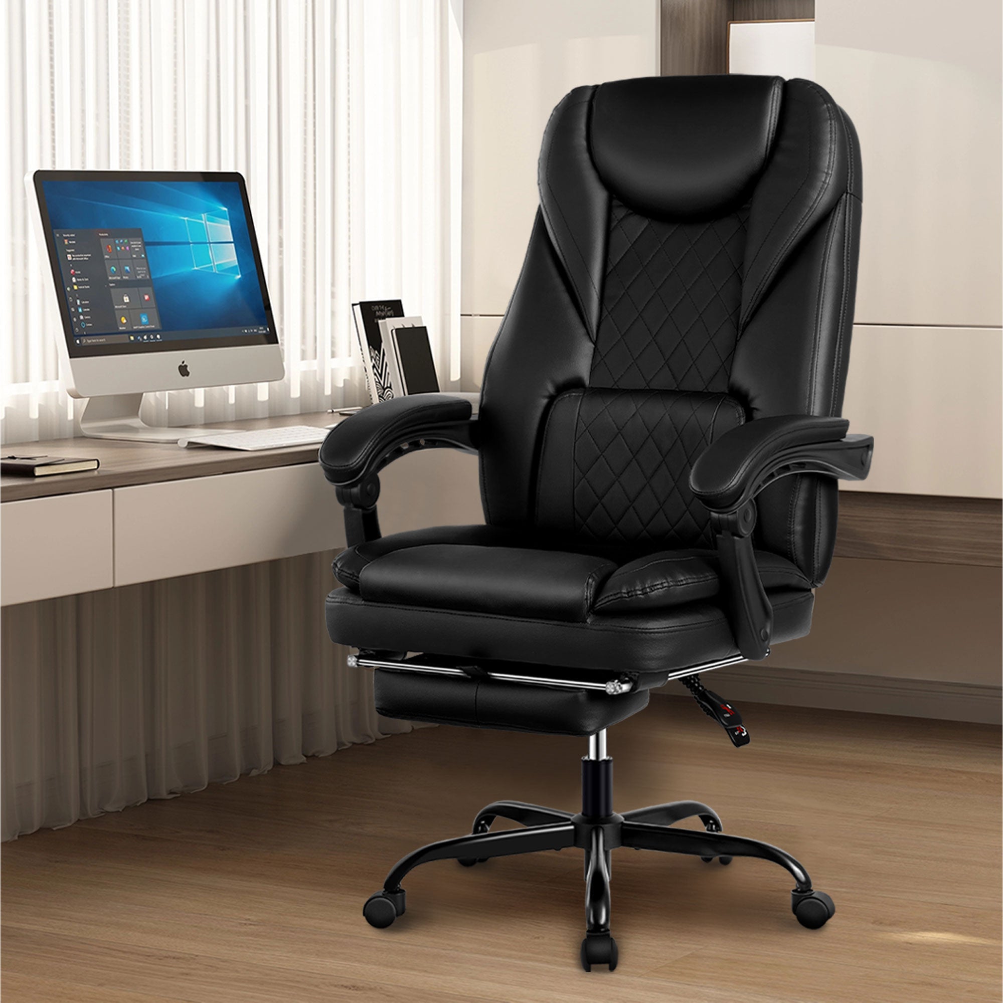 Big and Tall Executive Office Chair With Foot Rest