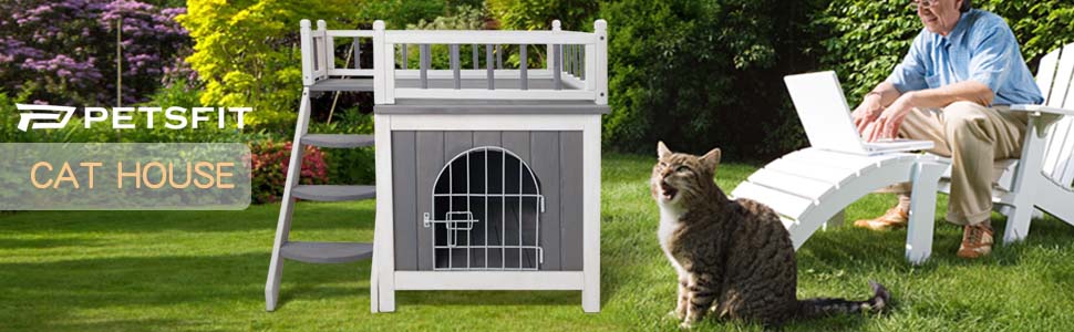 Dog Houses Cat Houses for Indoor with Side Window