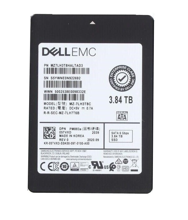 Samsung PM883 MZ7LH3T8HALTAD3 Read Intensive Solid state drive 3.84TB Internal 2.5