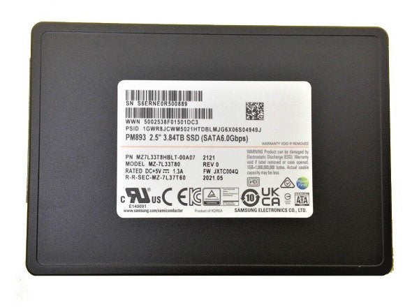 Samsung 3.84 TB PM893 Solid state drive - 2.5