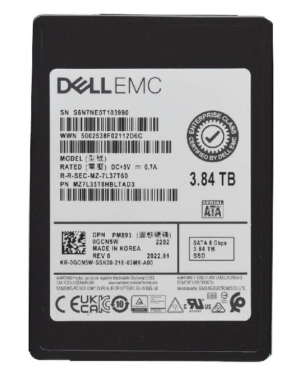 Samsung 3.84 TB PM893 Solid state drive - 2.5