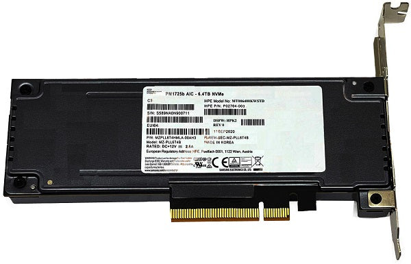 Samsung PM1725B MZPLL6T4HMLA-00AH3 Solid state drive 6.4TB Internal PCIe card (HHHL) PCI Express 3.0 x8 (NVMe) HPE OEM Refurbished