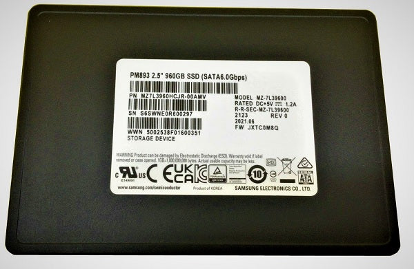 Samsung PM893 Series MZ7L3960HCJR-00AMV Solid state drive 960GB Internal 2.5
