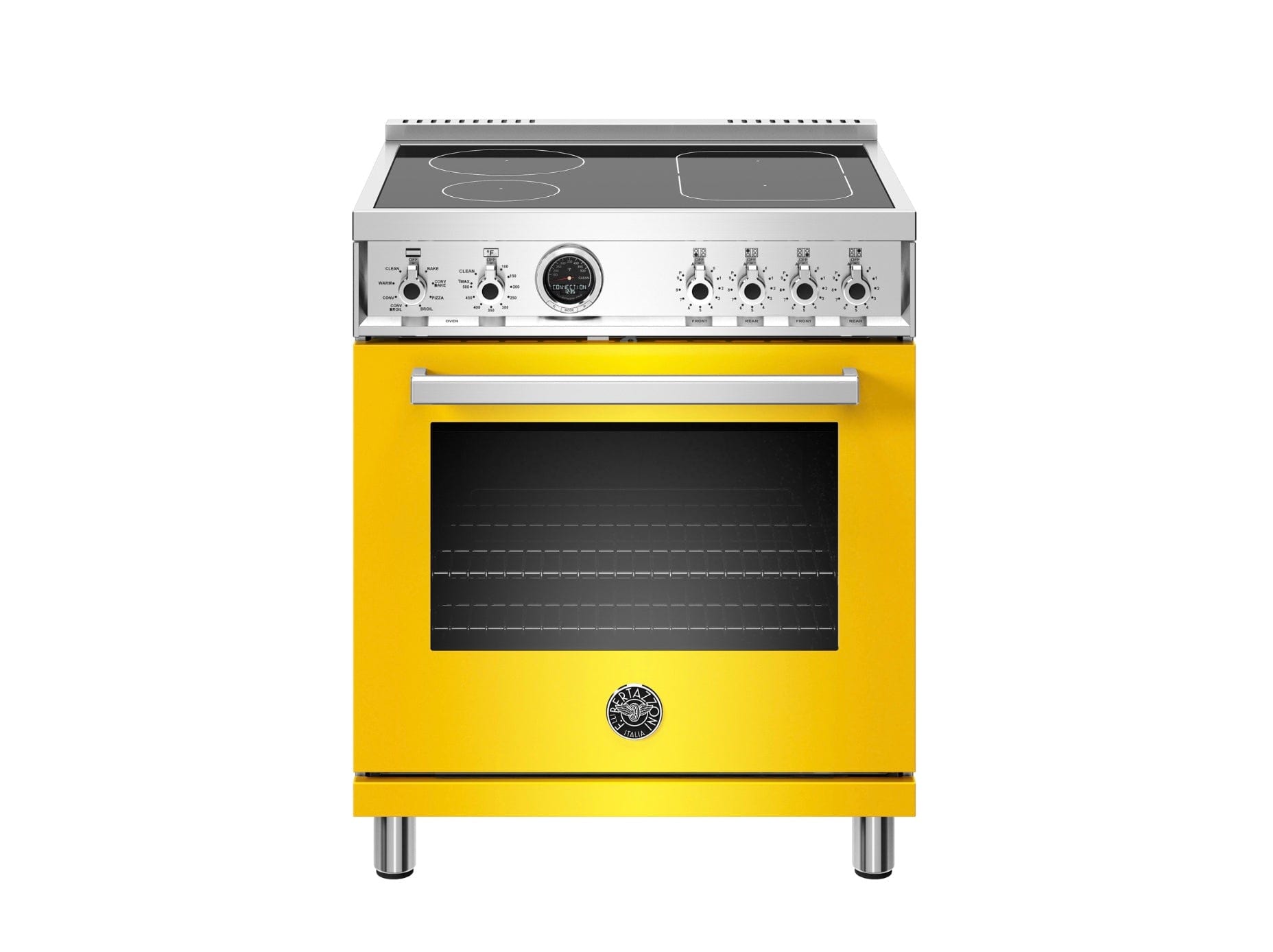 Bertazzoni 30 Inch Professional Series Electric Self Clean Oven With 4 Induction Zones (PROF304INSXT)