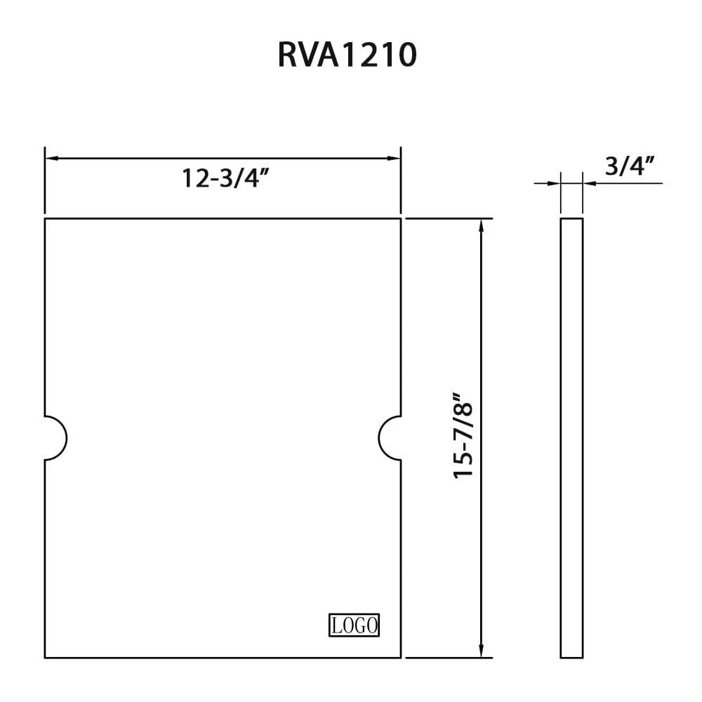 Ruvati 13 x 16 inch Solid Wood Replacement Cutting Board for RVH8210 and RVQ5210 workstation sinks - RVA1210