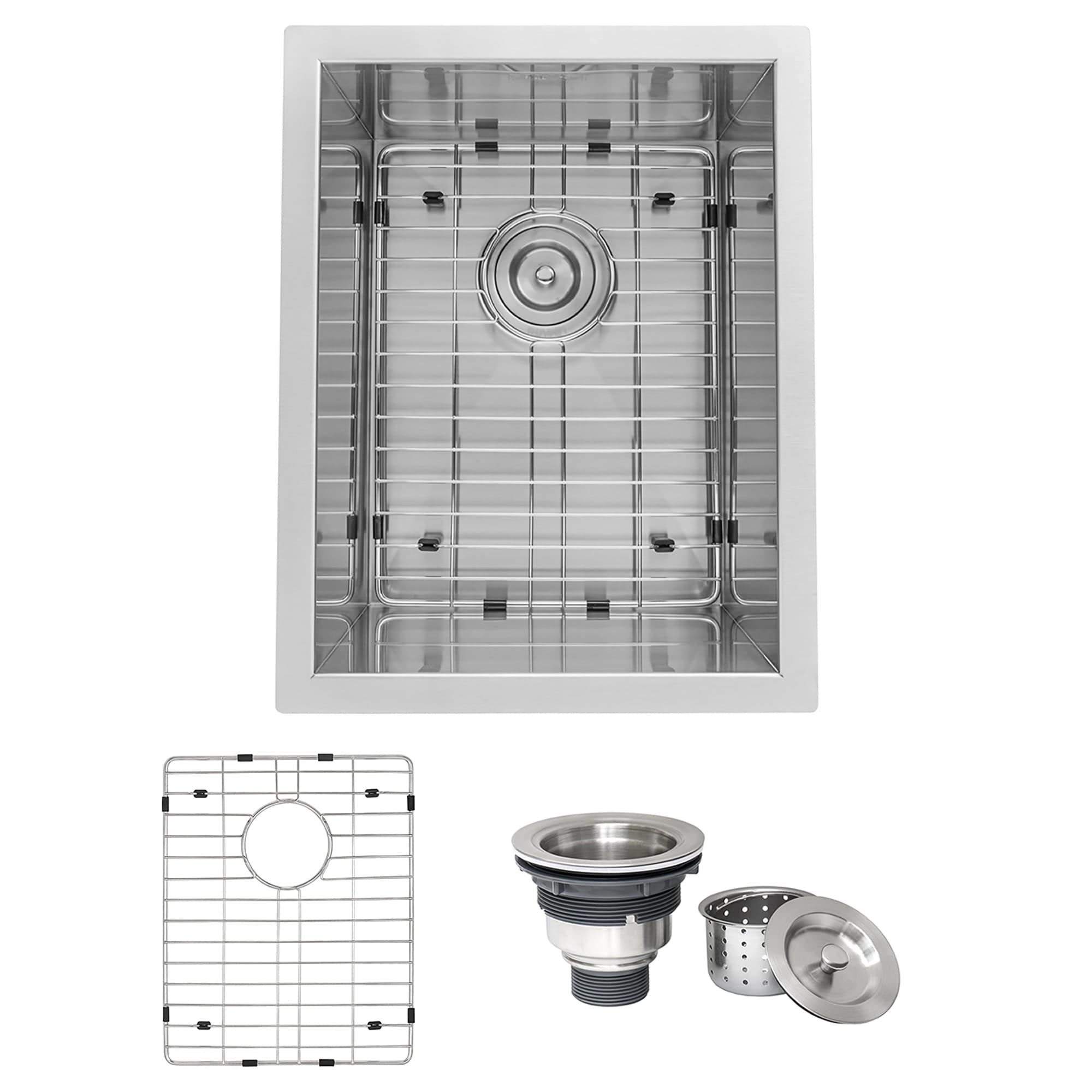 Ruvati 14-inch Undermount 16 Gauge Zero Radius Bar Prep Kitchen Sink Stainless Steel Single Bowl - RVH7110