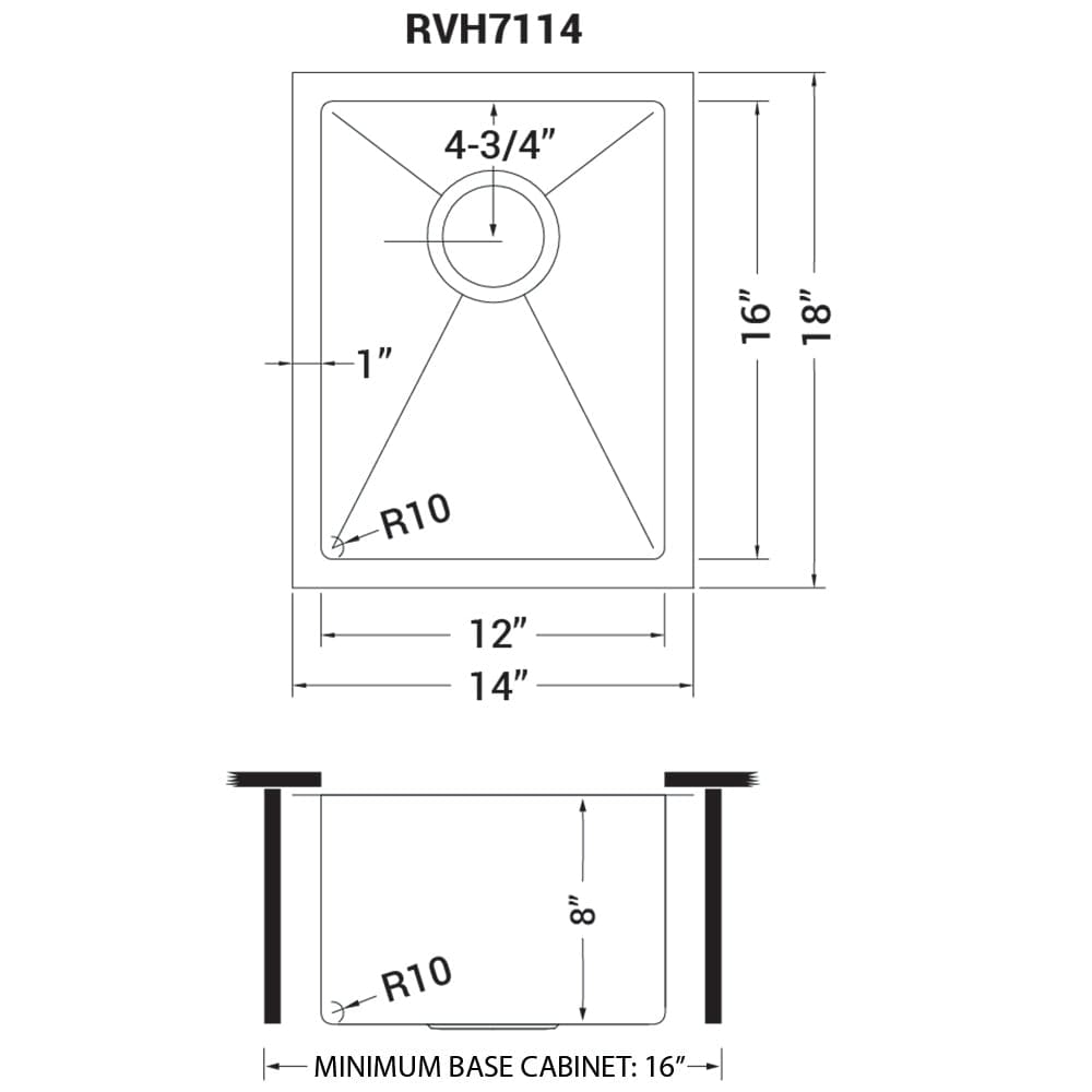 Ruvati 32-inch Workstation Ledge Rounded Corners Undermount 16 Gauge Kitchen Sink Single Bowl - RVH8301