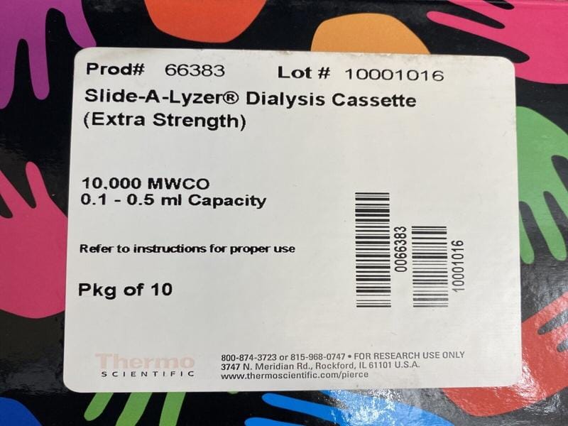 Thermo Scientific Slide-A-Lyzer Cassette 10K 0.5 ml Box of 10 Cassettes