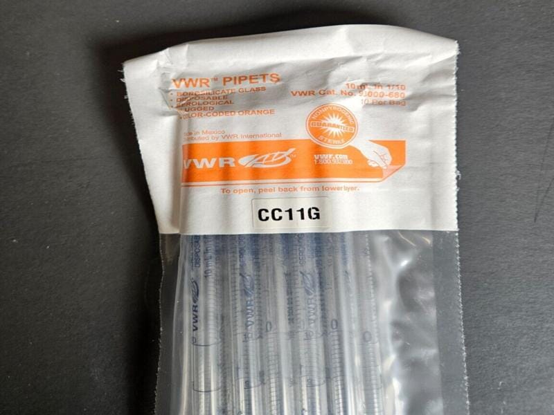 VWR Serological Glass Pipette 10 ml 220 Pipets