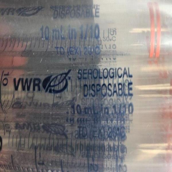 VWR Serological Glass Pipette 10 ml 220 Pipets