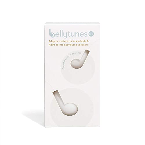 Bellytunes Prenatal Pregnancy Earbuds Adapter System for iOS & Samsung Devices | Turns Ear Bud Into Baby Bump | Belly Speakers | Pregnancy Headphones (Bellytunes Lite)