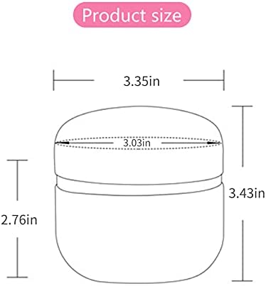 Topwon Body Powder Container with Powder Puff for Baby Women Talc Free Dusting Loose Powder Case Home Travel Powder Box (Colorful)