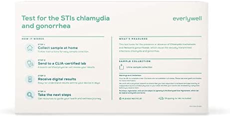 Everlywell Chlamydia and Gonorrhea Test at-Home Collection Kit - Discreet, Accurate Results from a CLIA-Certified Lab Within Days - Ages 18+