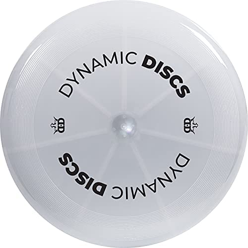 Dynamic Discs Night Glider LED Catch Flying Disc | 175g Glow in The Dark Catch Disc | Light-up Easy to Throw Ultimate Disc | Great for Backyard Games and Tailgating (Red)