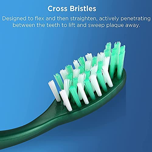 Fremouth Firm Toothbrushes for Adults, Cross Hard Bristles, 6 Count