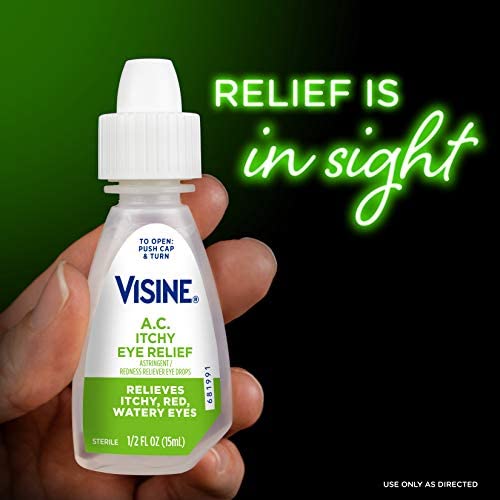Visine A.C. Itchy Eye Relief Eye Drops for Relief of Red, Itchy, Watery Eyes & Visine Dry Eye Relief All Day Comfort Lubricant Eye Drops for Relief of Dry Eyes, Value Multipack, 2 Items