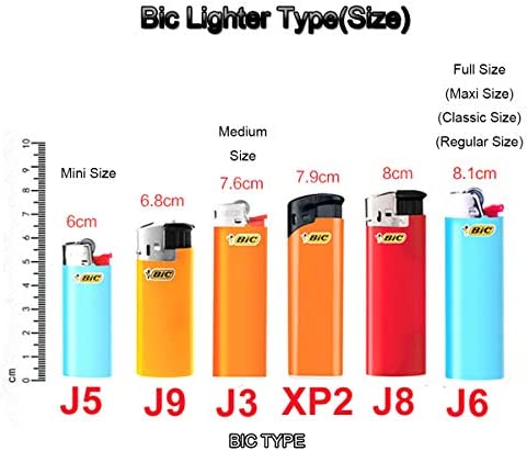 Lucklybestseller Metal Lighter Case Cover Holder , Silver Mirror Surface Lighter Sleeve for BIC Full Size Lighter Type J6
