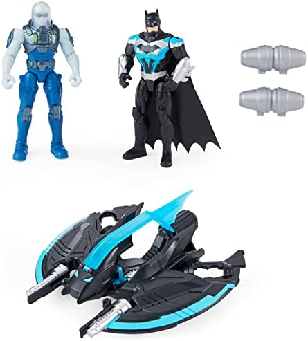 DC Comics Batman Bat-Tech Flyer with 4-inch Exclusive Mr. Freeze and Batman Action Figures, Kids Toys for Boys Ages 3 and Up