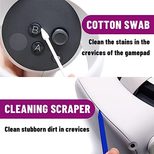 VR Headset Cleaning Kit, VR Lens Cleaner, Lens Pen Cleaner Kit for Oculus Quest 2/Hololens 2/Xbox/PS4/Wii, Cleaning kit for Camera Game Controller VR Accessories, Phone Cleaning Kit, AR Cleaner