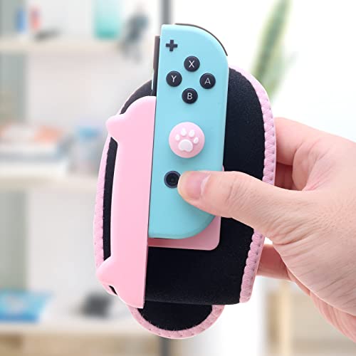 Switch Arm Band, Switch Wrist Strap Compatible with Switch Boxing Games and Switch Just Dance 2021 - Pink (2 Packs)