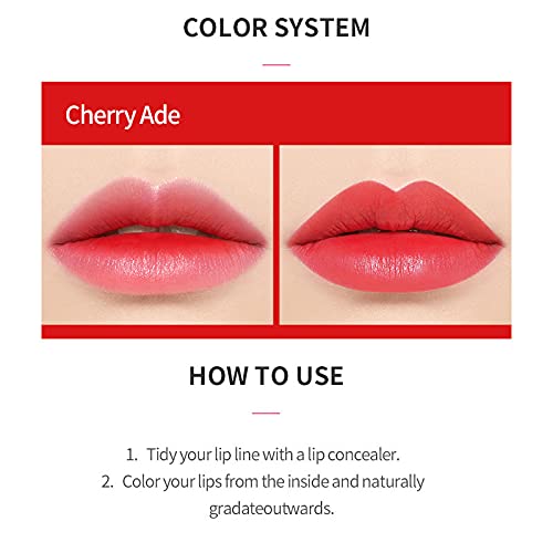 ETUDE Dear Darling Water Tint Cherry Ade (21AD) | Vivid Color Lip Stain with Moisturizing Weightless & Non-sticky Finish Lip Stain | Smudge-proof & Lightweight Lip Tint | K-beauty