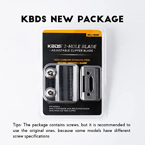 KBDS Professional Replacement Clipper Blades,Precision 2 Holes Adjustable Hair Clipper Parts Blade for Wahl Clippers,Wahl 5-Star Senior, Magic Clip, Reflections Senior