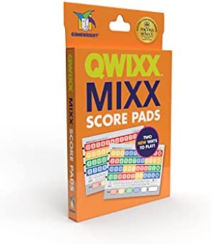 Gamewright Qwixx Mixx - Genuine Enhanced Game Play Add-On Replacement Scorecards for Qwixx - A Fast Family Dice Game