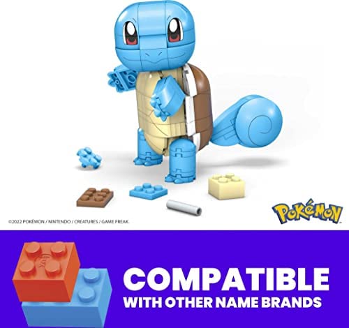 Mega Pokemon Build & Show Squirtle Building Set with 199 Bricks and Special Pieces, Toy Gift Set for Ages 7 and up