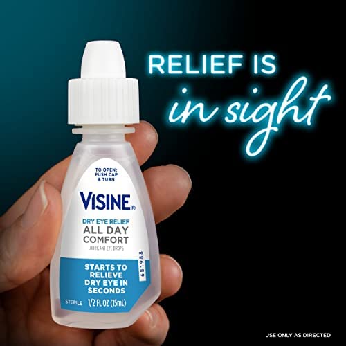 Visine A.C. Itchy Eye Relief Eye Drops for Relief of Red, Itchy, Watery Eyes & Visine Dry Eye Relief All Day Comfort Lubricant Eye Drops for Relief of Dry Eyes, Value Multipack, 2 Items