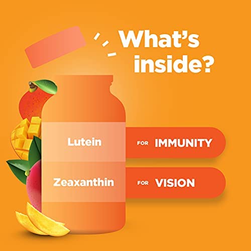 Lutein & Zeaxanthin Eye Health Supplement for Adults - Delicious Vegan Eye Vitamins Lutein and Zeaxanthin Gummies - Zeaxanthin Plus Lutein 20mg for Vision Clarity Dry Eye Relief and Blue Light Support