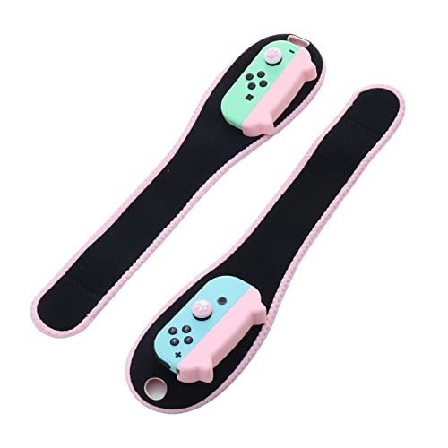 Switch Arm Band, Switch Wrist Strap Compatible with Switch Boxing Games and Switch Just Dance 2021 - Pink (2 Packs)