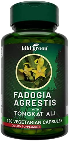 KIKI Green Fadogia Agrestis Extract with Tongkat ali for Men 1000mg Per Serving, 120 Capsules, Third Party Tested, Ultra Strength, Support Energy and Endurance, Gluten Free, Non-GMO, Vegan Capsules