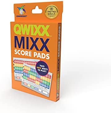 Gamewright Qwixx Mixx - Genuine Enhanced Game Play Add-On Replacement Scorecards for Qwixx - A Fast Family Dice Game