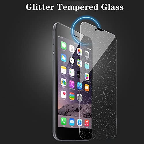 WIRIXSYD 2PCS Glitter Screen Protector Compatible with iPhone 14 Plus/iPhone 13 Pro max, Diamond Bling Shiny Sparkling Tempered Glass Suit for iPhone 13 pro max 6.7 Inch/iPhone 14 Plus 6.7 Inch