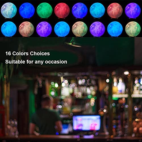 Growiner Moon Lamp, 3D Moon Lamp 3.9Inch Galaxy Lamp Gifts for 3 4 5 6 7 8 9 10 11 12 13 14 15 16 17 18 19+ Year Old Girl Christmas Birthday Teen Girls Gifts 16 Colors with Stand Touch Pat Remote