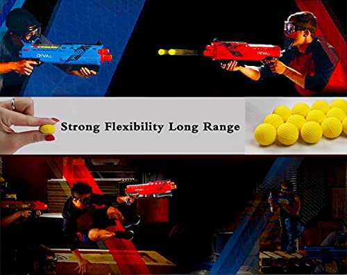 LemoHome Yellow Bulk Foam Bullet Ball 100-Round Replacement Refill Pack, Compatible with Nerf Rival Blasters Prometheus, Apollo, Zeus, Khaos, Atlas, Artemis, Kronos & Nemesis (Yellow-100)