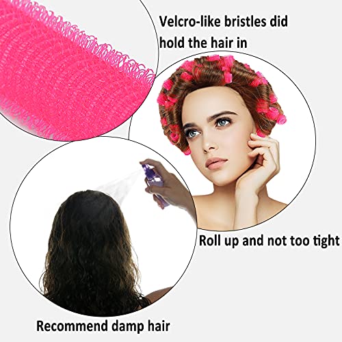 36 PCS Small Size Hair Roller-Self Grip Hair Curler Mini Sized Hairdressing Tools, Salon Curly Style for Short Hair, Pack of 36 Small 0.6 Inch (Pink)