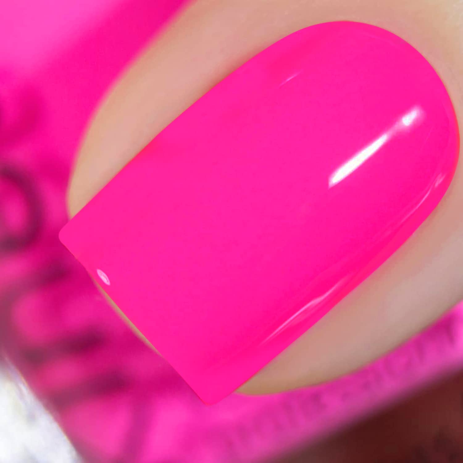 Vishine Nail Gel Polish, 15ml Soak Off Nail Gel Polish Nail Art Manicure Salon DIY at Home Long-lasting - Hot Pink 0.5 OZ
