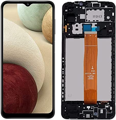 for Samsung Galaxy A12 Screen Replacement with Frame for Samsung a12 a125u Screen Replacement s127dl a125a a125w LCD Display digitizer Touch Screen Assembly with Repair Part Tools 6.5 inch