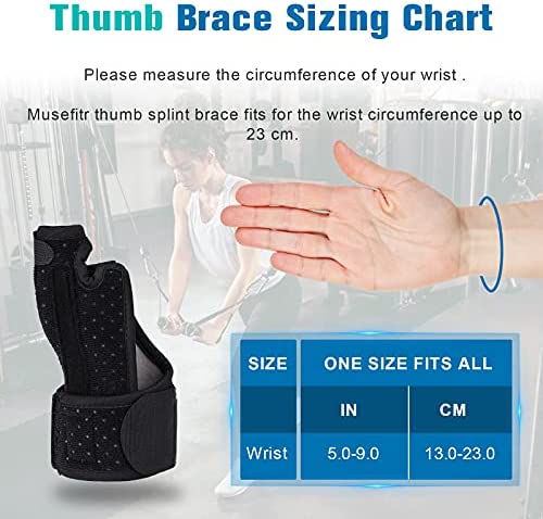 Thumb Splint Brace for Right and Left Hand-Reversible Wrist and Thumb Brace Support for Trigger Thumb, Arthritis, Tendonitis,Thumb Tenosynovitis, Sprained Thumb-Universal Size for Women and Men