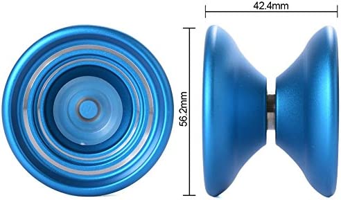 Magicyoyo Responsive Metal YOYO Professional yoyo K7 for Beginners Kids with 5 Strings Gifts+Bag+Glove-Blue