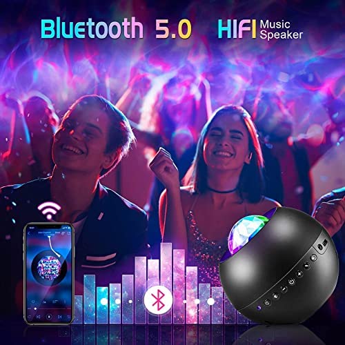 One Fire Galaxy Projector for Bedroom, White Noise Galaxy Light, Remote Timer Star Projector, Bluetooth Music Night Light Projector for Kids Teen Adult Bedroom Decor