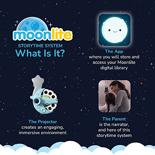 Moonlite Mini Projector with 5 Classic Disney Stories - A New Way to Read Stories Together - 5 Digital Stories with Light Projector - Dumbo, Pinocchio and More - Toys and Gifts for Kids Ages 1 and Up