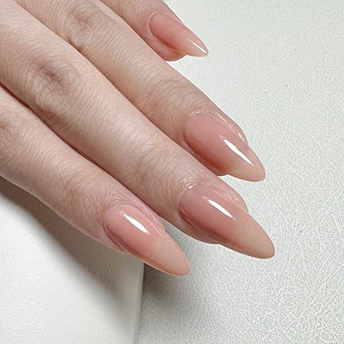 FZANEST Jelly Milky Nude Pink Gel Nail Polish Soak Off LED UV Gel Polish Varnish Nail Art Manicure (Sheer Nude),0.5 Fl Oz