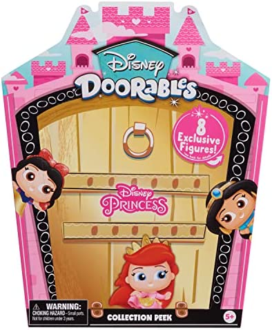 Disney Doorables Glitter and Gold Princess Collection Peek, Includes 8 Exclusive Mini Figures, Styles May Vary, by Just Play